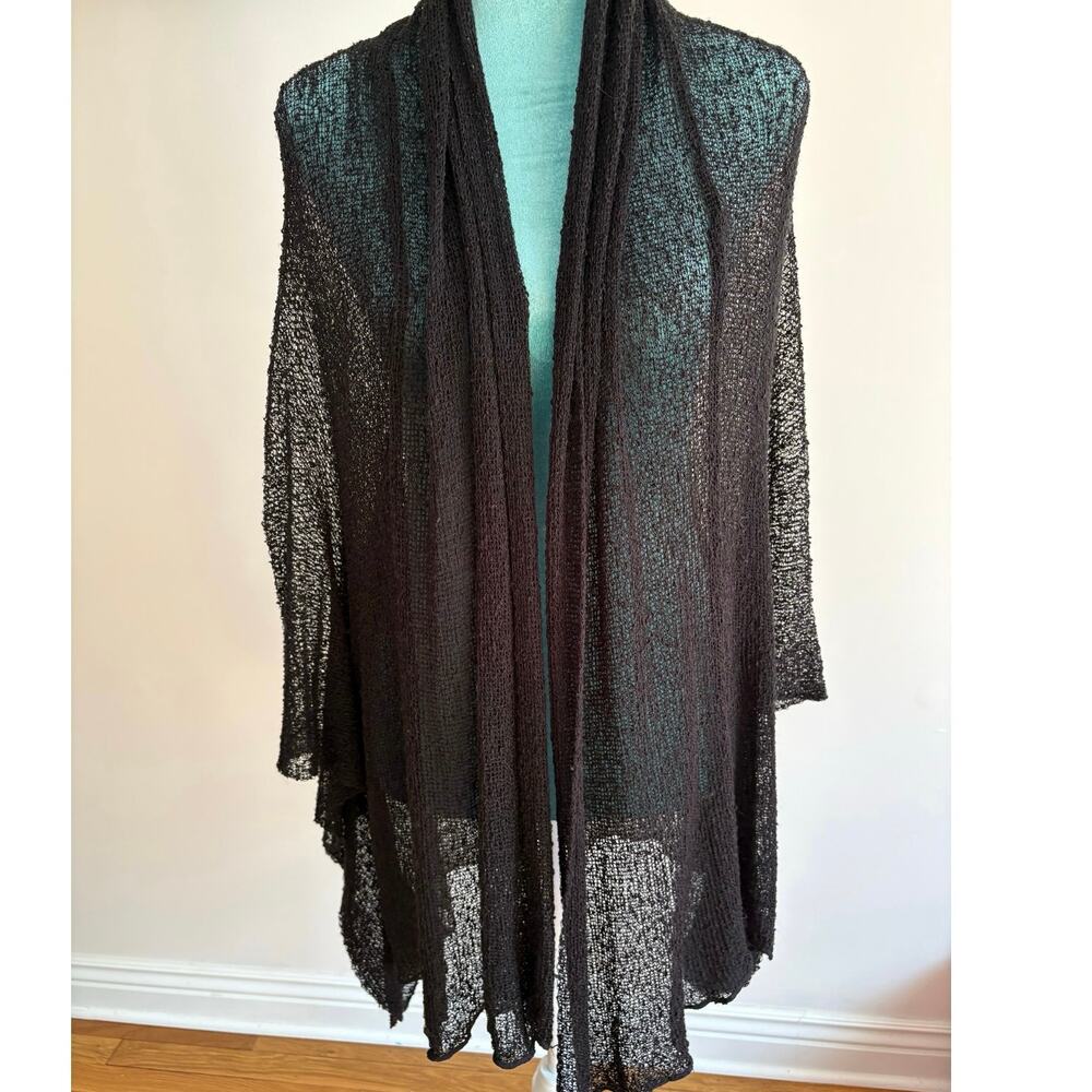 Witchy Black batwing Ghazi festival BoHo open it sweater shawl whimsigoth
